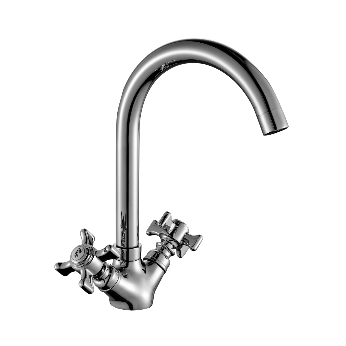 Z02 Смеситель для кухни, выс.пов.излив 222мм, р/ДВ, хром, ROS, Z02-71