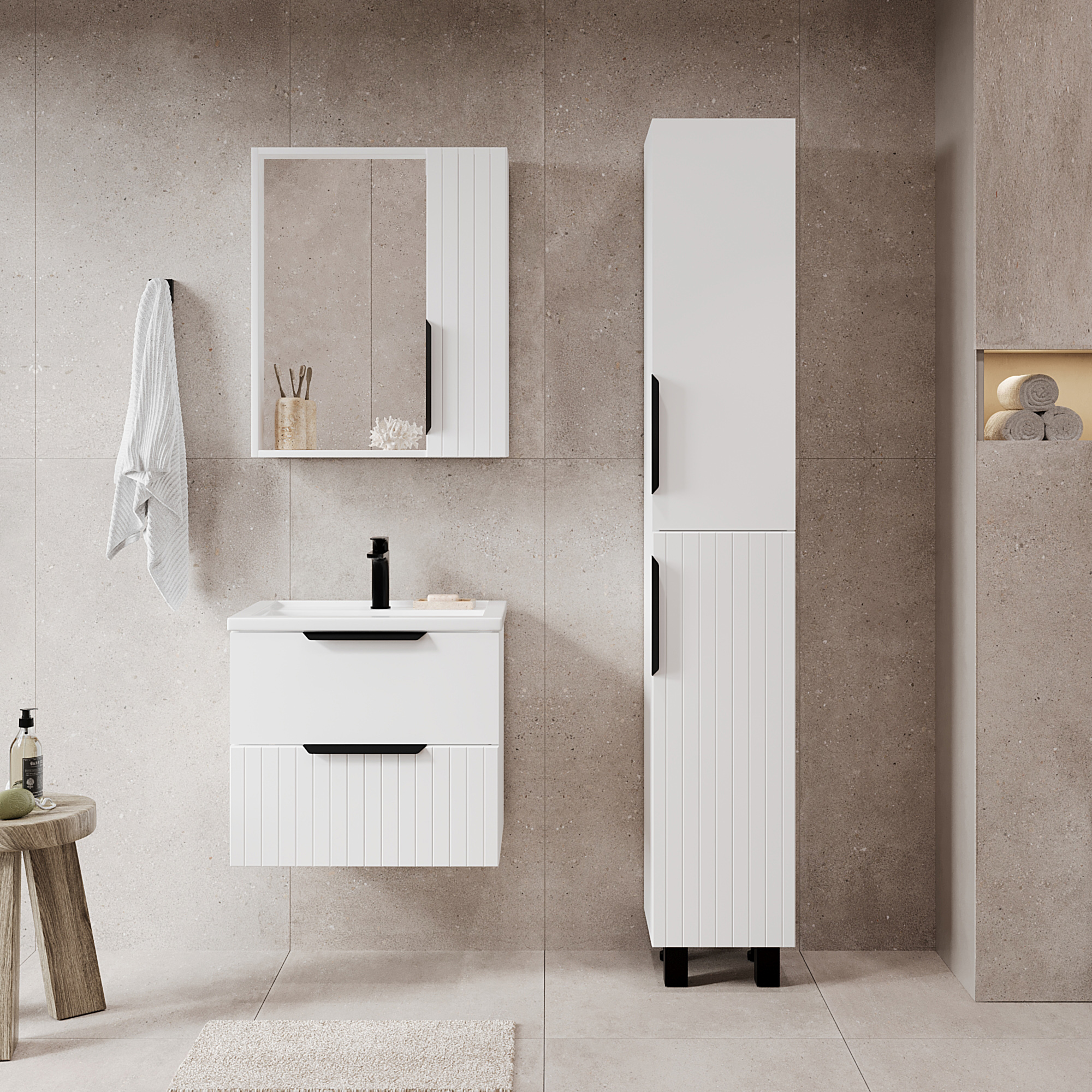 Шкаф-пенал VIANT СИЦИЛИЯ 30 белый (VSIC300BEL-PEN)