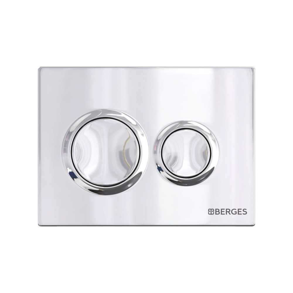 Кнопка  для инсталляции NOVUM O3, хром глянец, BERGES