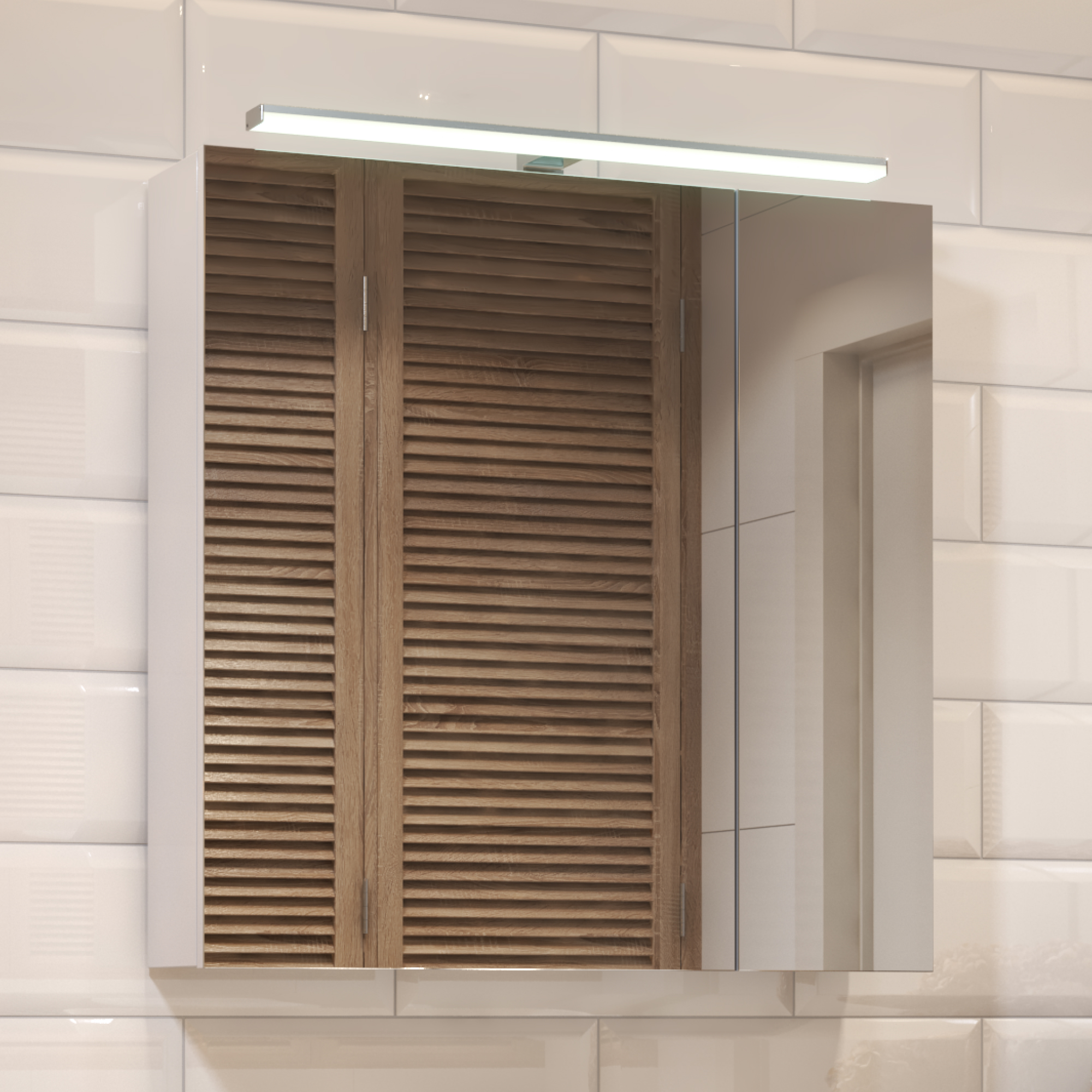 Зеркальный шкаф VIGO Plaza 70 подвесной белый (zsh.PLA.70.El)