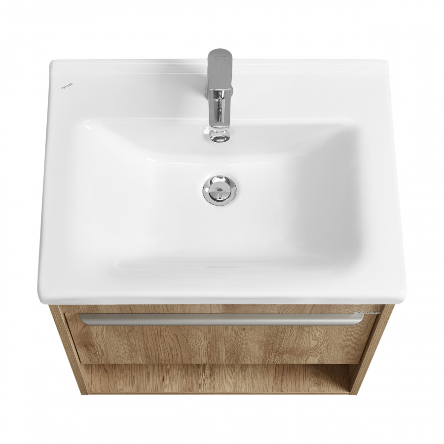 Тумба-умывальник ХОУП 60, 1 ящ., подвесная, орех (под раковину МИРАНДА 60)