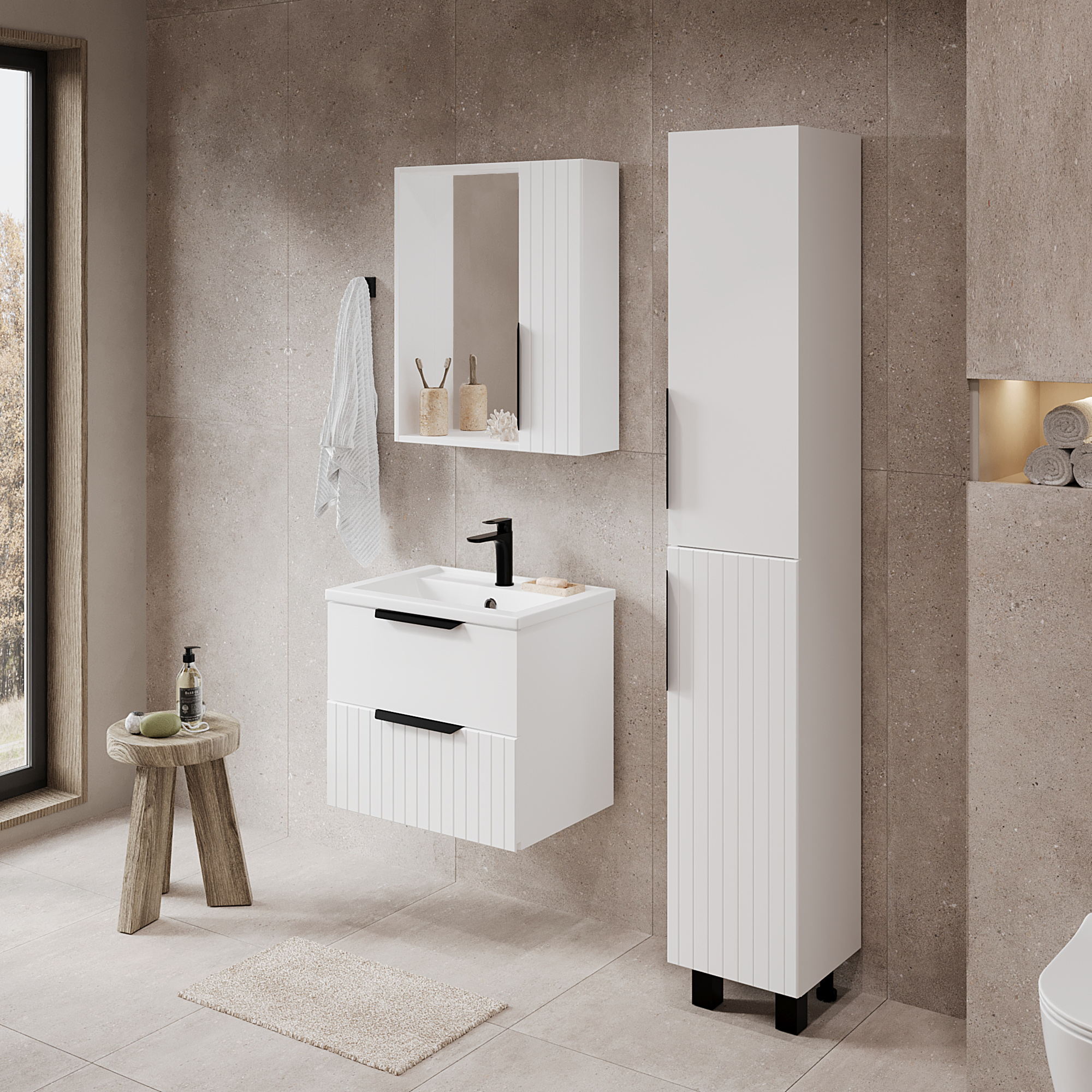 Шкаф-пенал VIANT СИЦИЛИЯ 30 белый (VSIC300BEL-PEN)