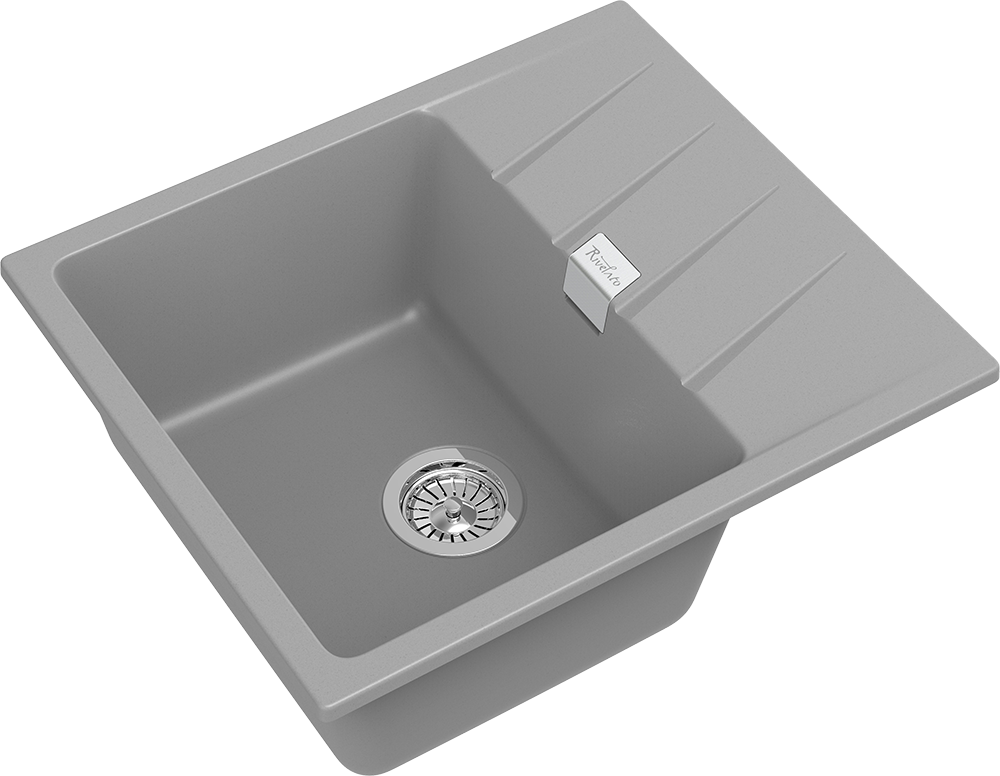 RIVELATO Мойка RAUM 58  1-чаша 580*500мм grigio metallizzato арт.