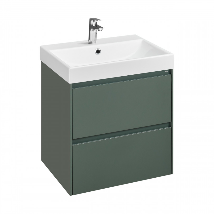ONA Модуль для раковины 600 мм, 585x450x565 мм, с 2 ящиками, зеленый матовый, ROCA