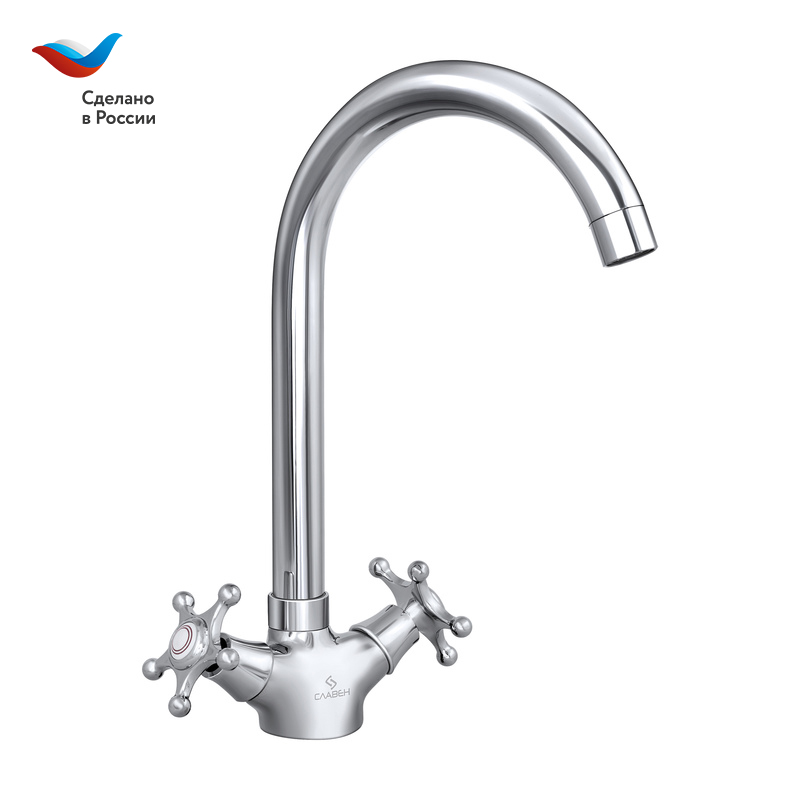 Смеситель для кухни СЛАВЕН Город СЛ-ДВ-И22 хром
