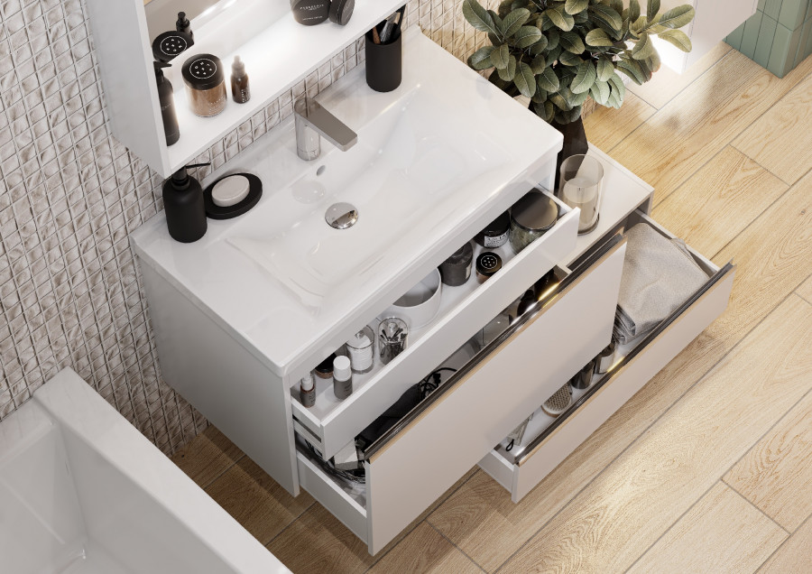 Тумба КАПРИ 80, белая (под раковину МИРАНДА 80)