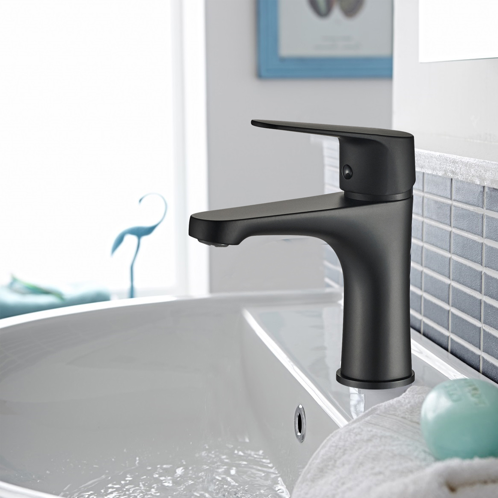 Смеситель для раковины черный NOVA, NOV03-210Black