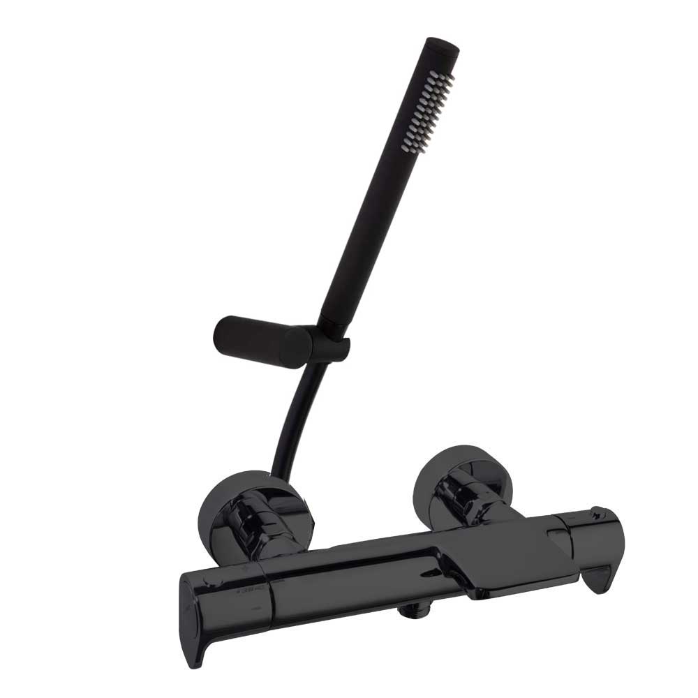 Термостатический смеситель для ванны наружнего монтажа с каскадным изливом и душевым комплектом ALEX