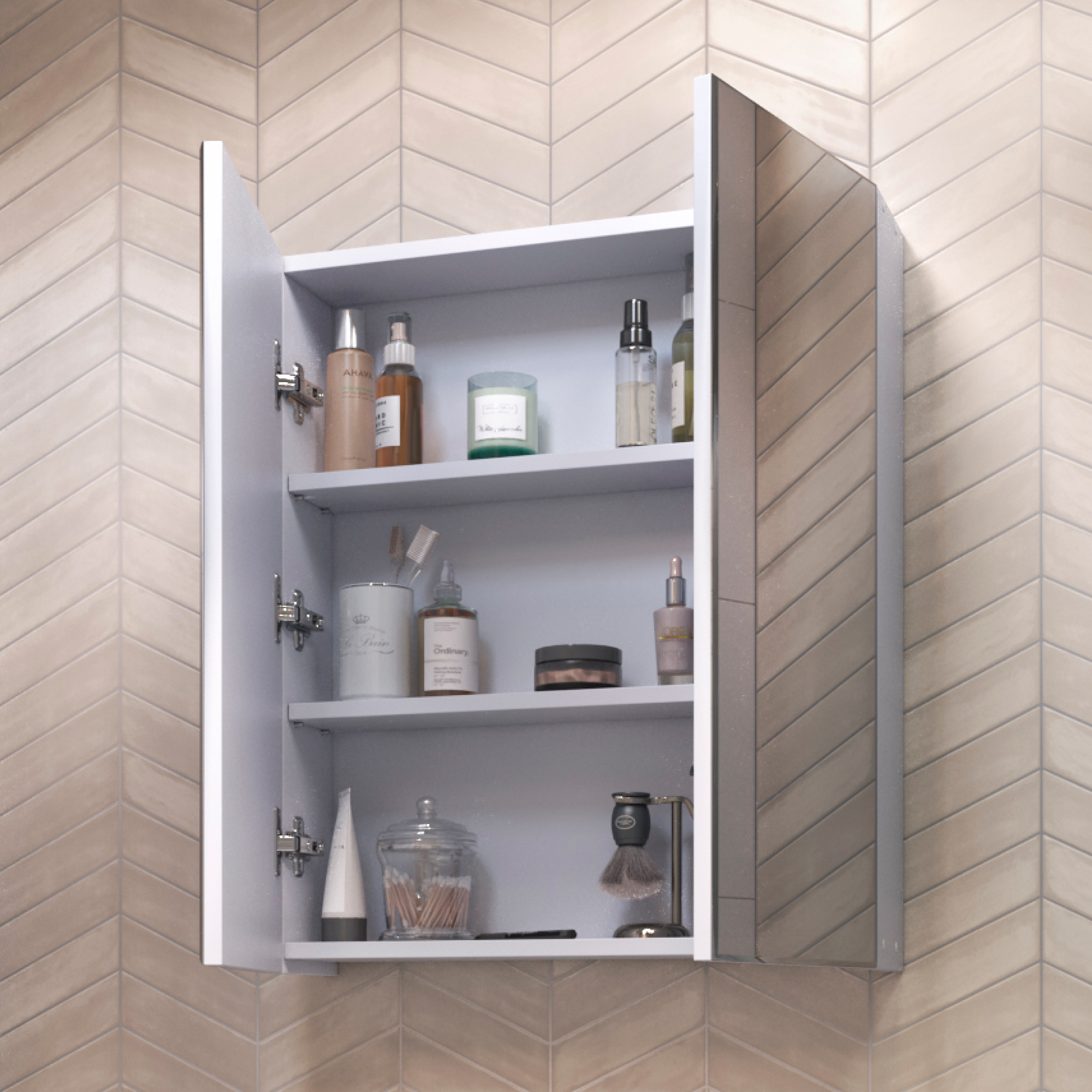 Зеркальный шкаф VIGO Grand 55 подвесной белый (zsh.GRA.55)