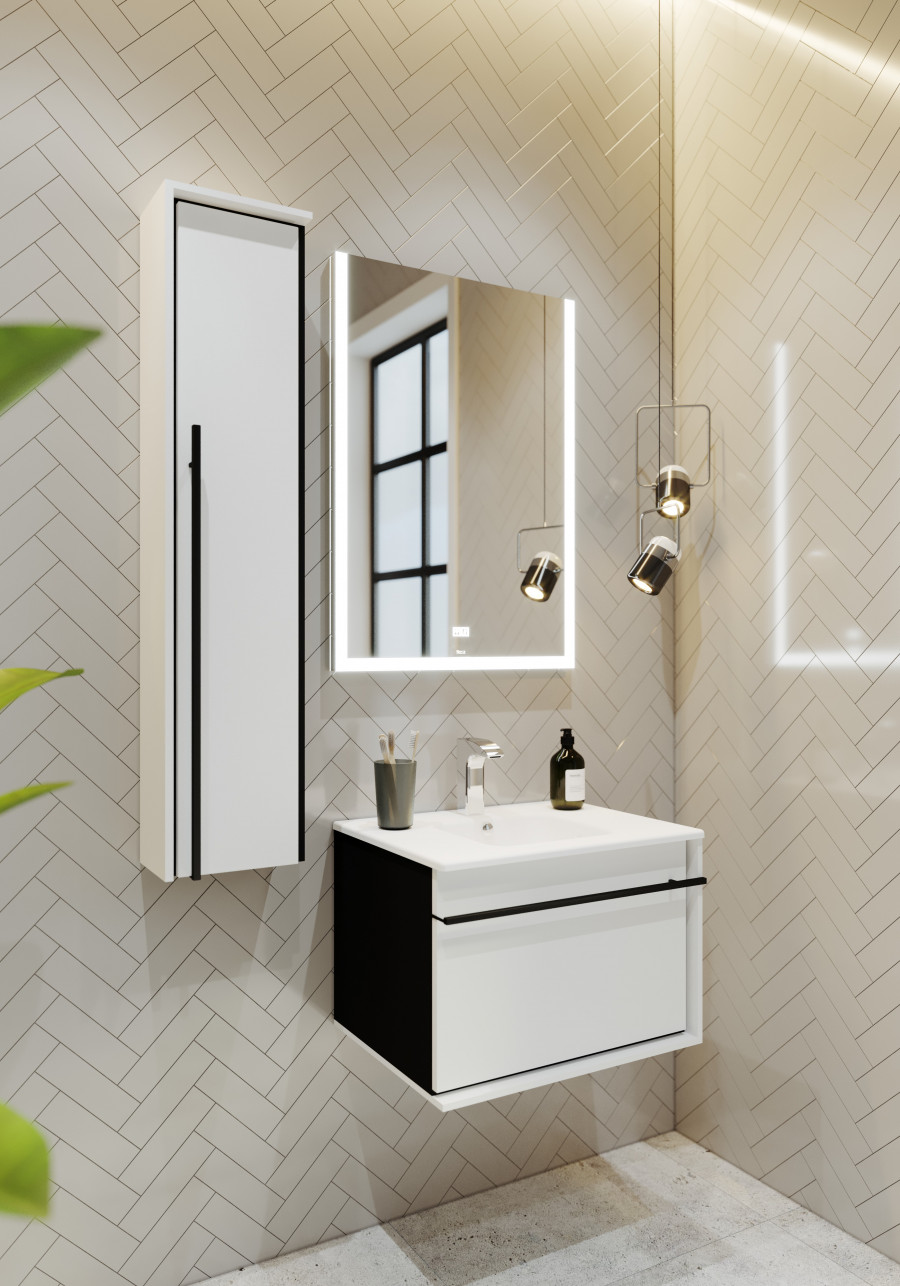 ANETO Зеркало 60, белое, матовое, ROCA