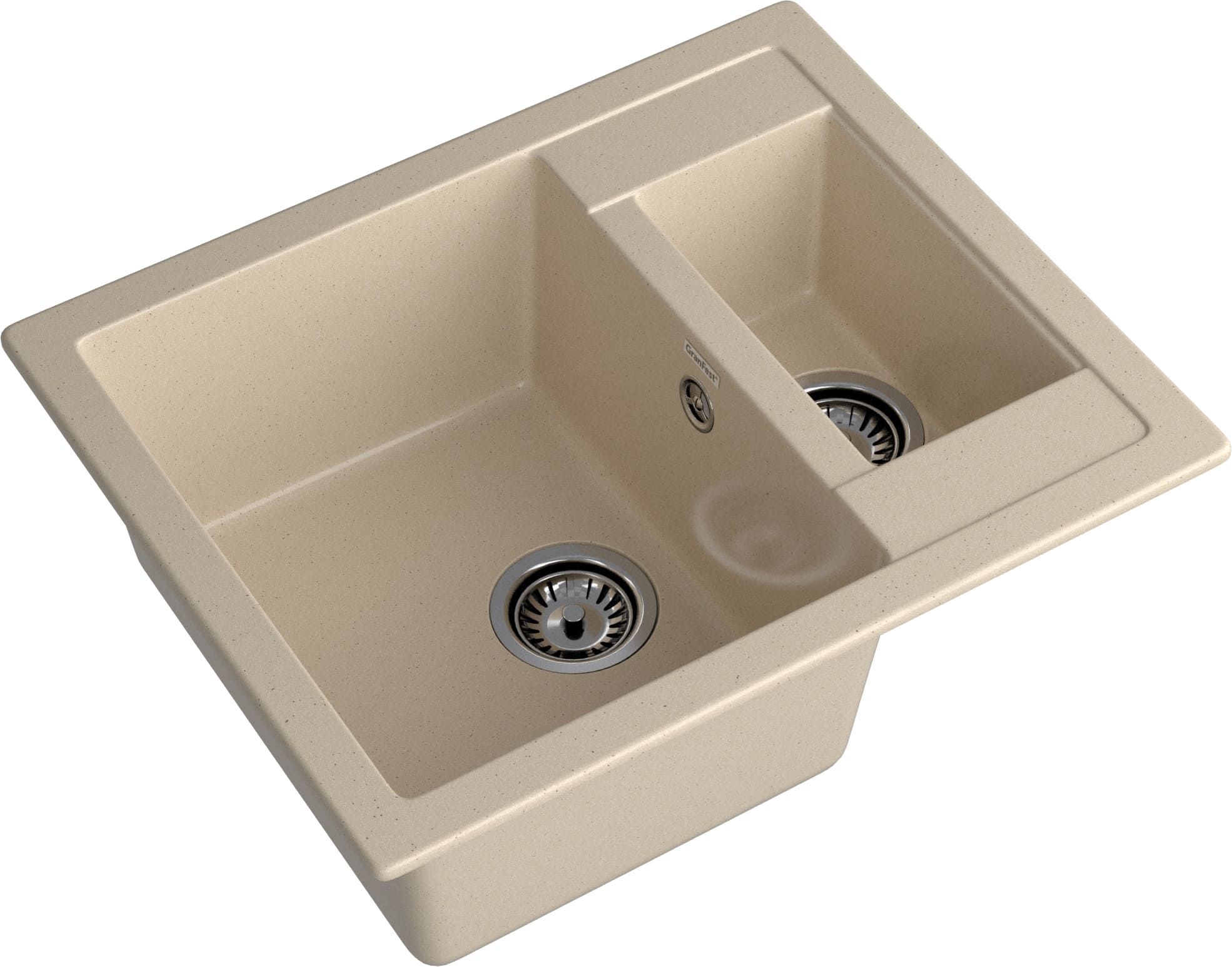 GRANFEST Мойка композит QUADRO GF-Q--610K 1.5-чаши. 610*500мм, кашемир