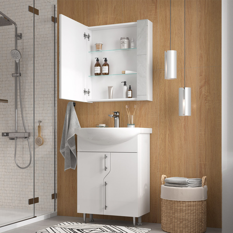 Пенал Bruno 60, подвесной, белый, VOLNA