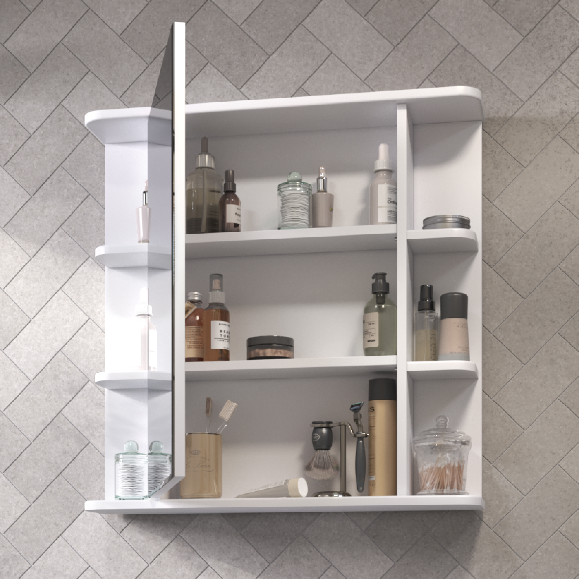 Зеркальный шкаф VIGO Nova 60 подвесной белый (zsh.NOV.60)