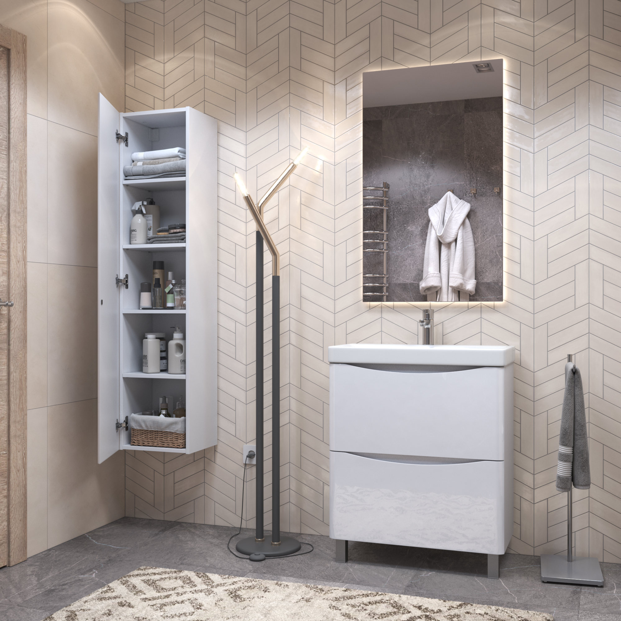 Шкаф VIGO Glem 35 подвесной белый (pp.GLE.35)