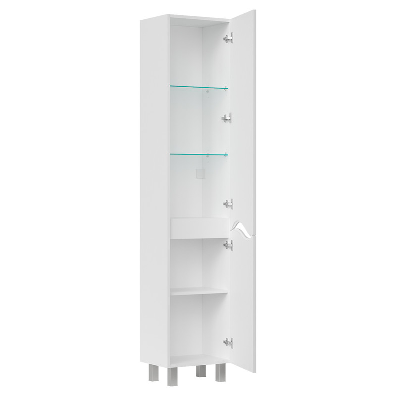 Пенал Волна/Volna 40, напольный , белый, VOLNA