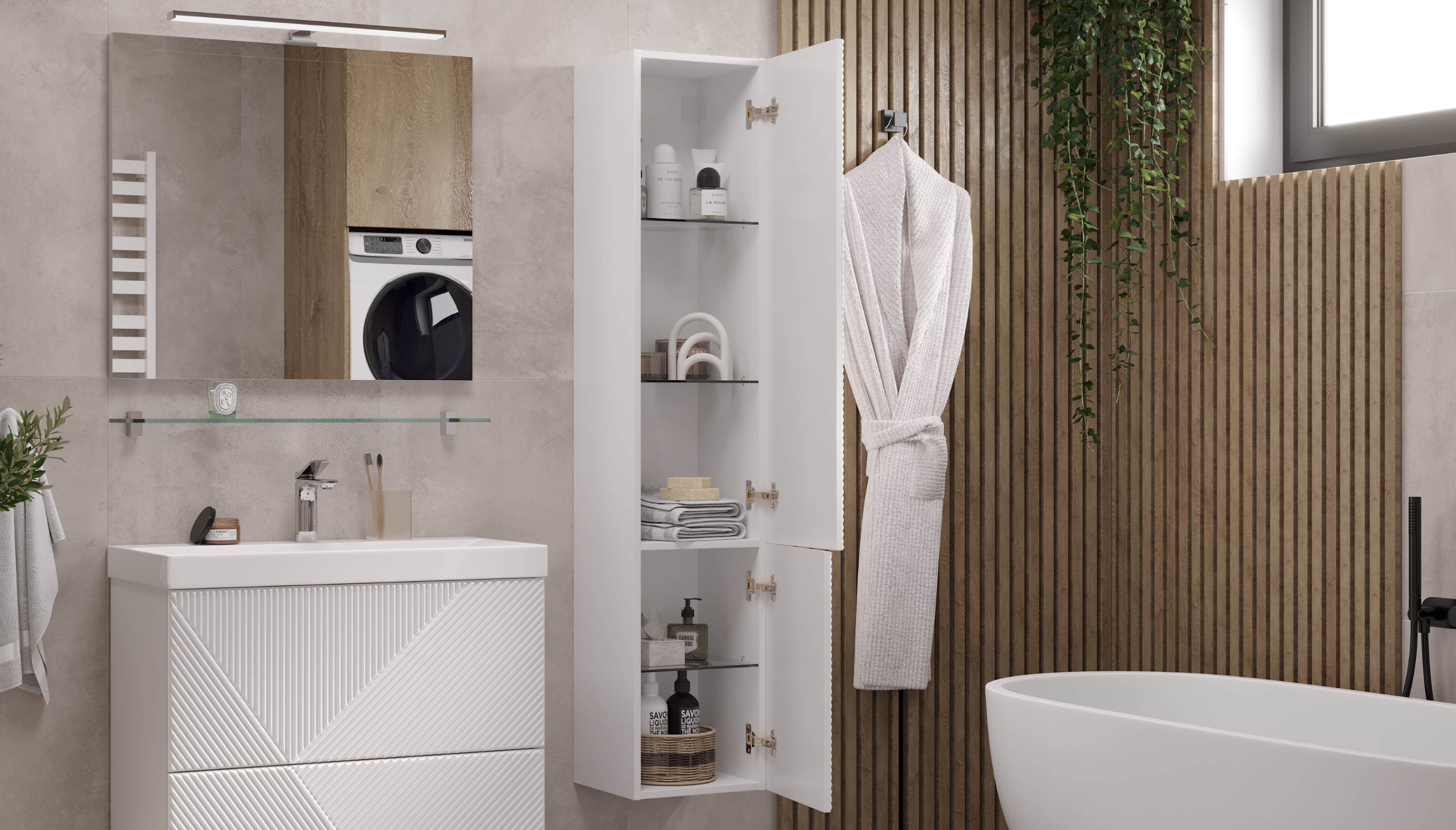 Шкаф VELVEX Edge 350 навесной белый глянец