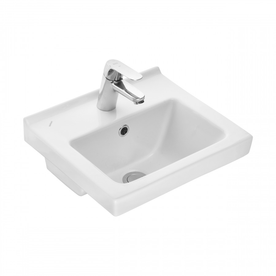 Умывальник Визит-40 (405х355) с переливом белый SANTERI