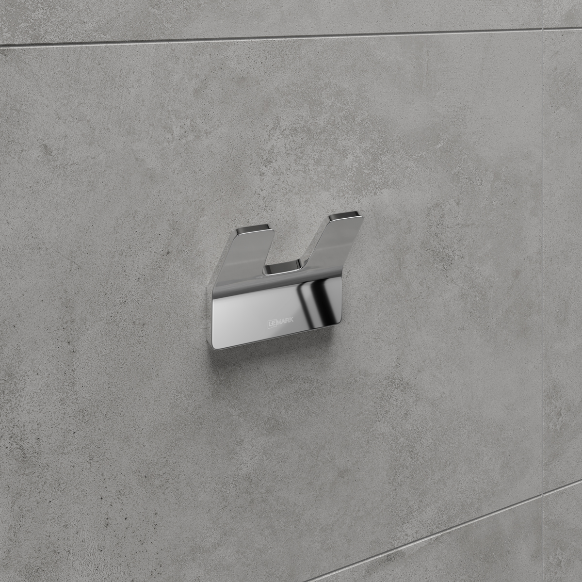 Крючок двойной SMOOTH LINE для полотенец, хром