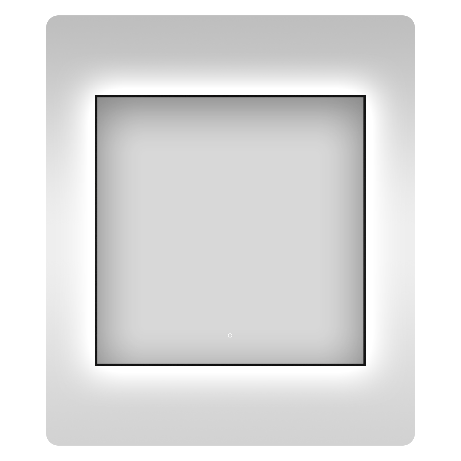 Квадратное зеркало с фоновой LED-подсветкой, 65 см
