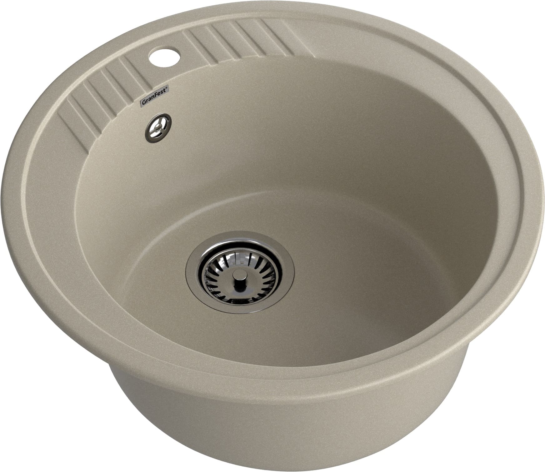 GRANFEST Мойка композит RONDO GF-R--520   D=520 мм   топаз арт.GF-