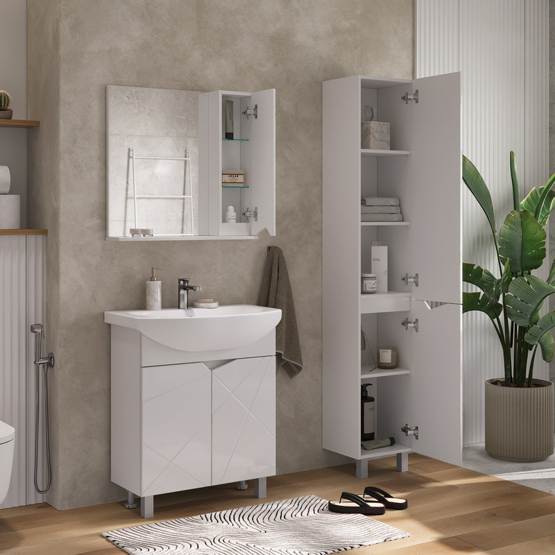 Пенал Пронто/Pronto 35, напольный, белый, VOLNA