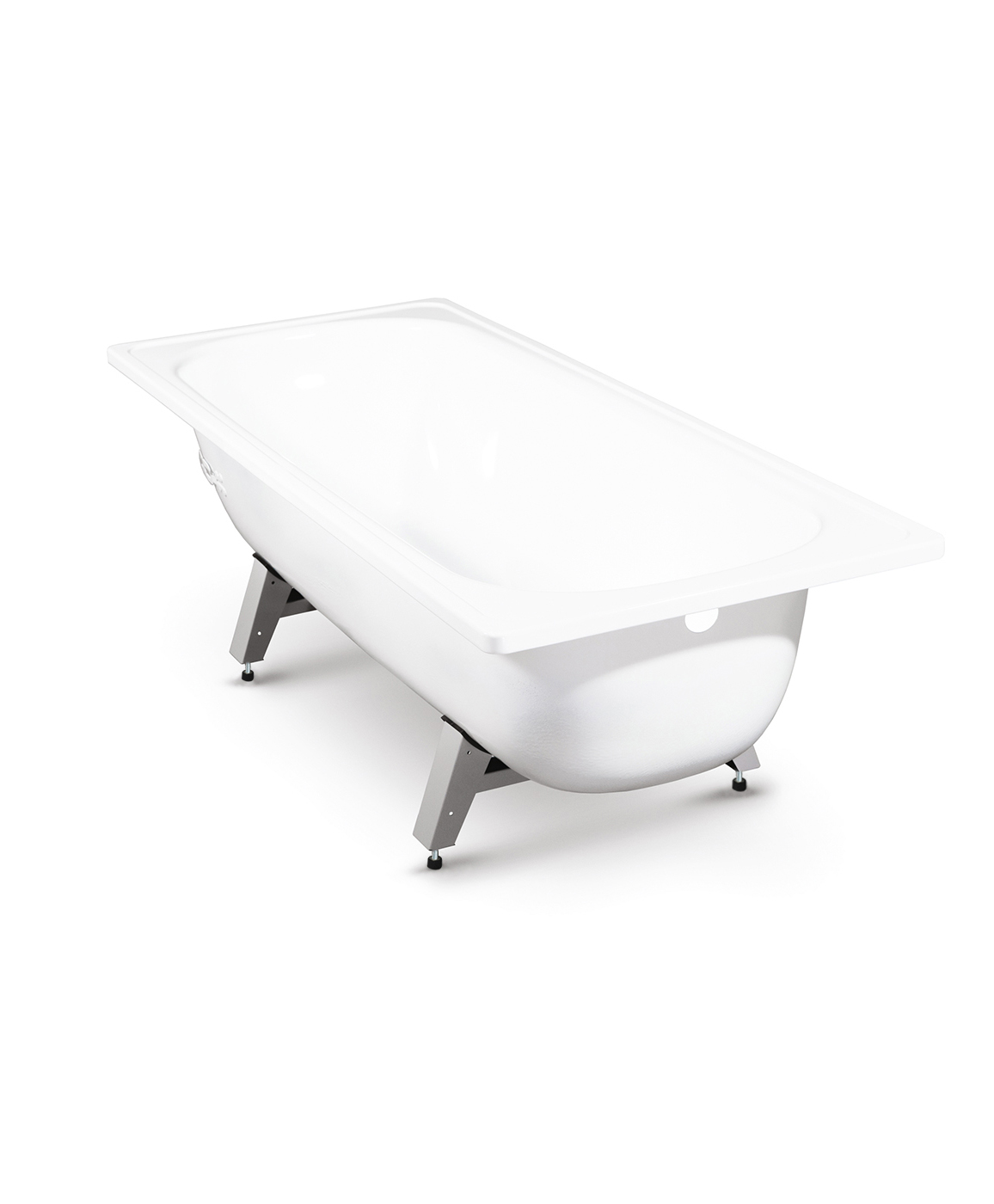 ANTIKA Ванна стальная 150x70x40 cм. с опорной подставкой, с рантом, белая орхидея, ВИЗ