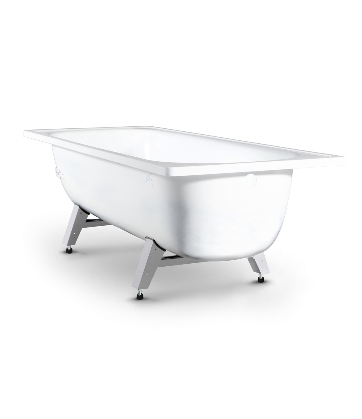ANTIKA Ванна стальная 150x70x40 cм. с опорной подставкой, с рантом, белая орхидея, ВИЗ
