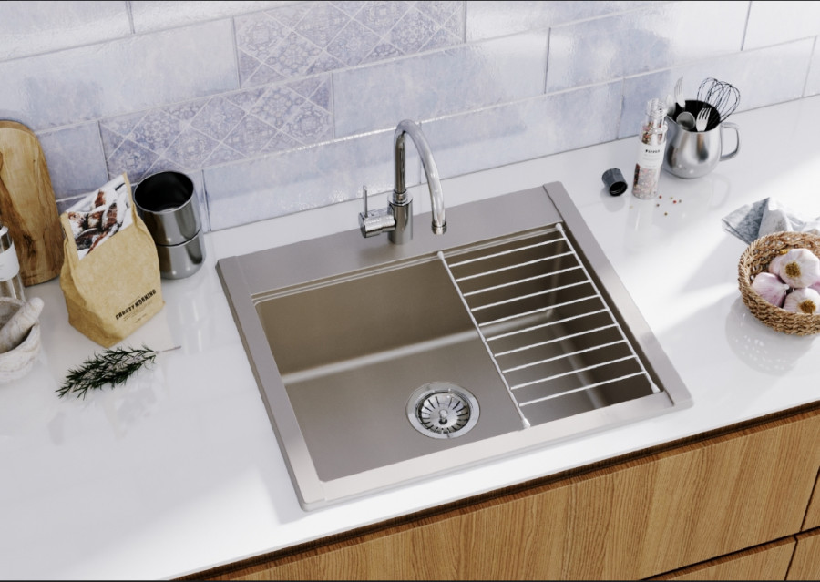 Мойка для кухни  Делия 60 602х517х218 мм, серый шелк