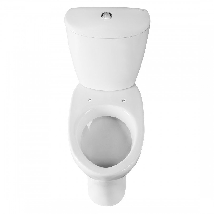 Унитаз-компакт "Версия" (комфорт) косой выпуск, с кнопочной арматурой Oliveira и сиденьем  SANTERI