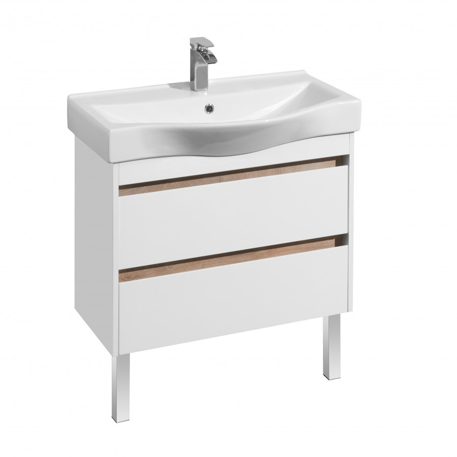 Тумба НОРТОН 80, белая (под раковину БЕВЕРЛИ 80)