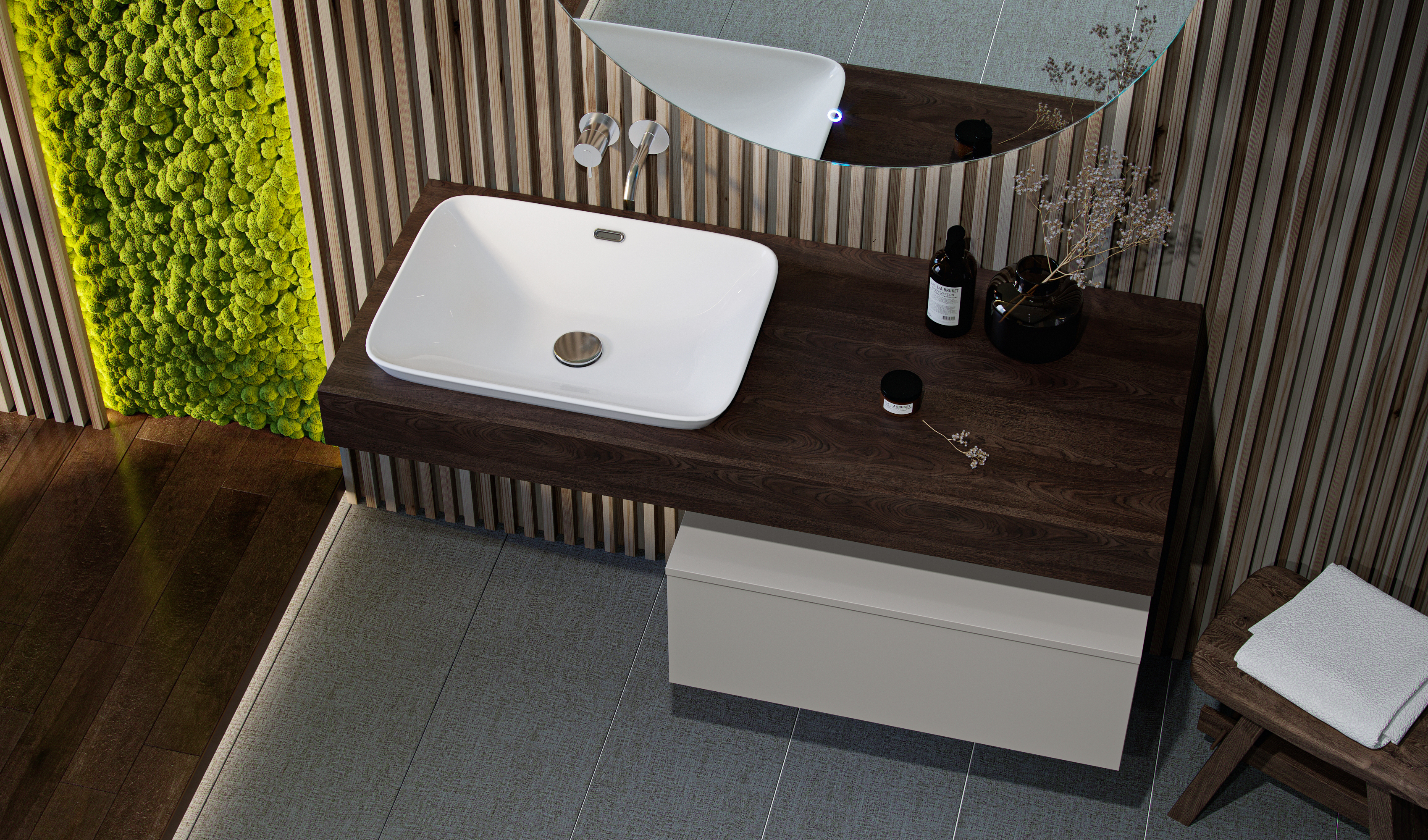 Столешница VELVEX Unit 120, дуб карпентер