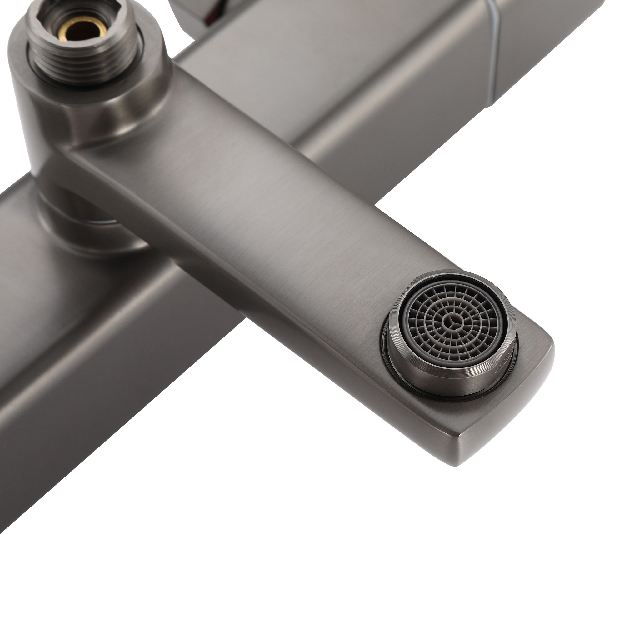 Душевая система TOKITO RAIN с термостатом вороненая сталь (TOK-RAI-1028GM)