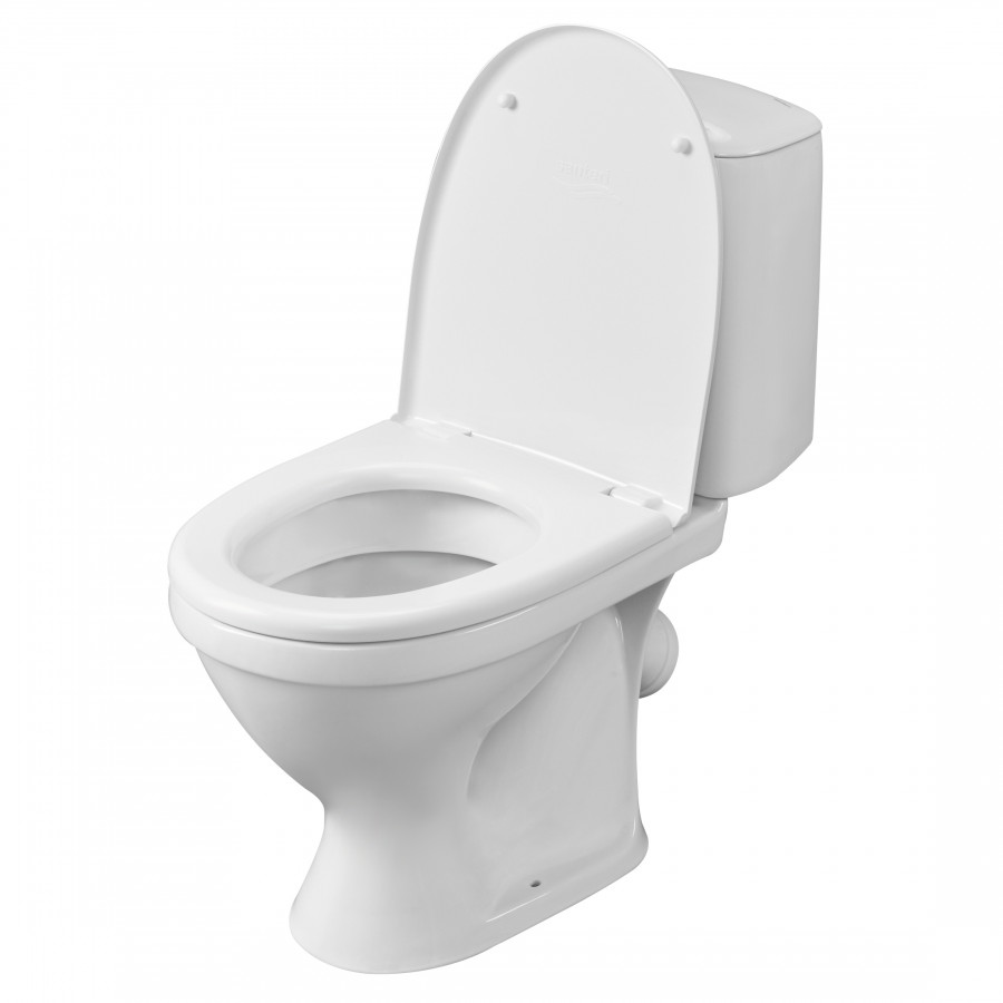 Унитаз-компакт "Соната" (комфорт) косой выпуск, с 2-режимной кнопочной арматурой и сиденьем SC