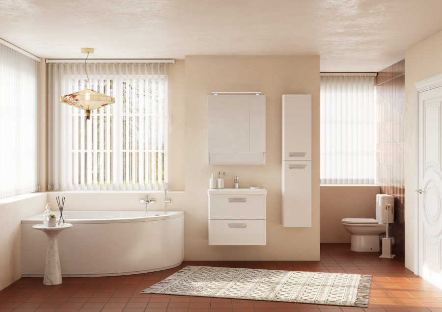 GAP Тумба под раковину GAP 70, белая матовая, ROCA