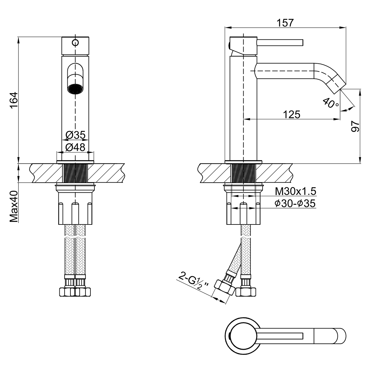 Смеситель Kalina LMF-2112S-BRG для раковины