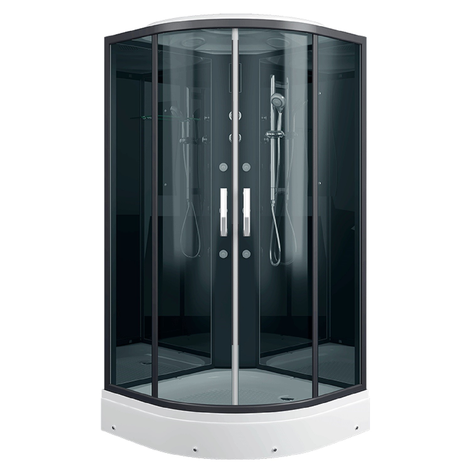 Душевая кабина ERLIT 57 серия ER571017-C2-RUS тонированное стекло