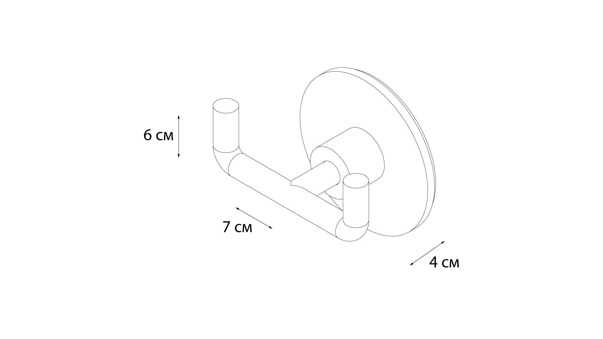 Крючок двойной FIXSEN Round (FX-92105A)