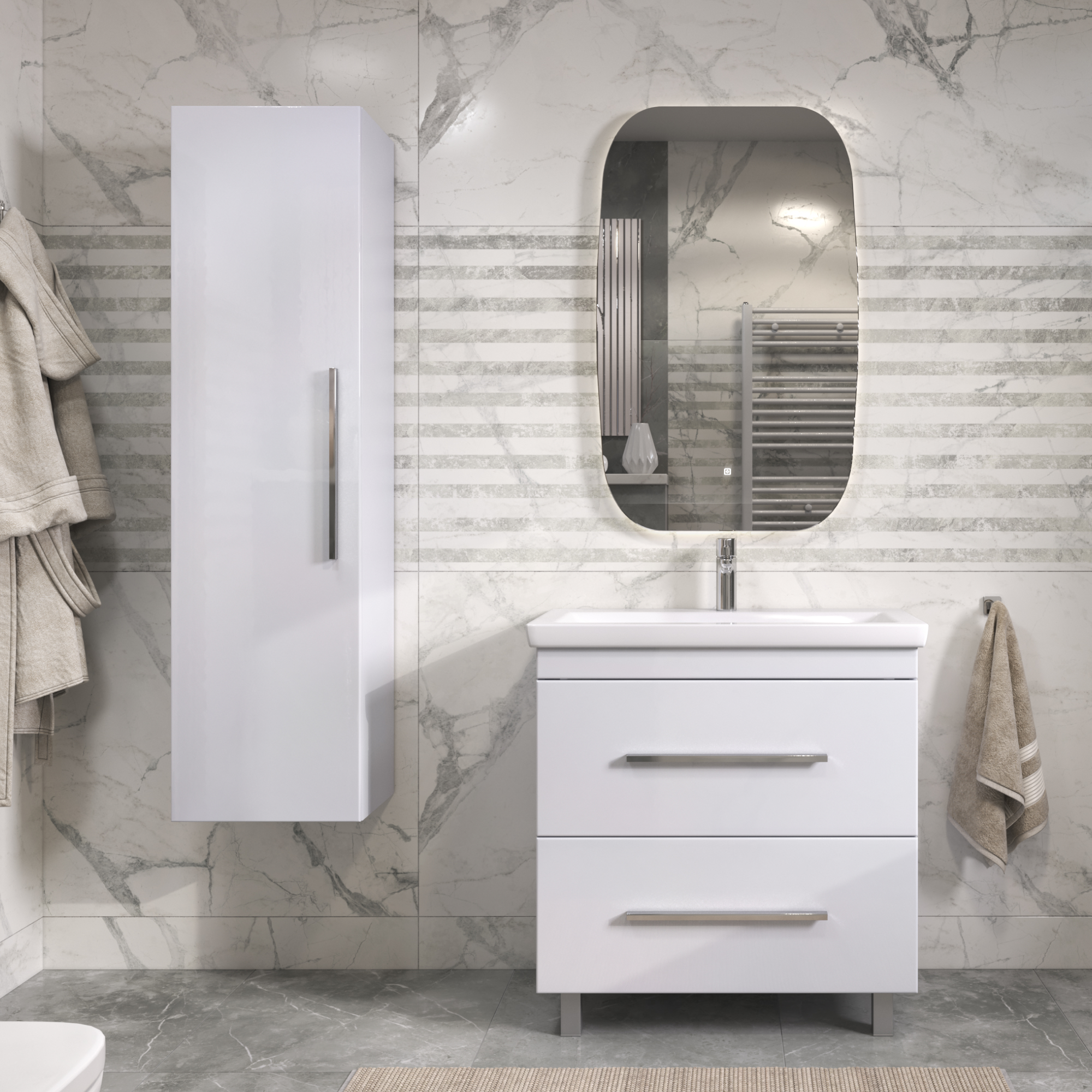 Шкаф-пенал VIGO Land 40 подвесной белый (022)