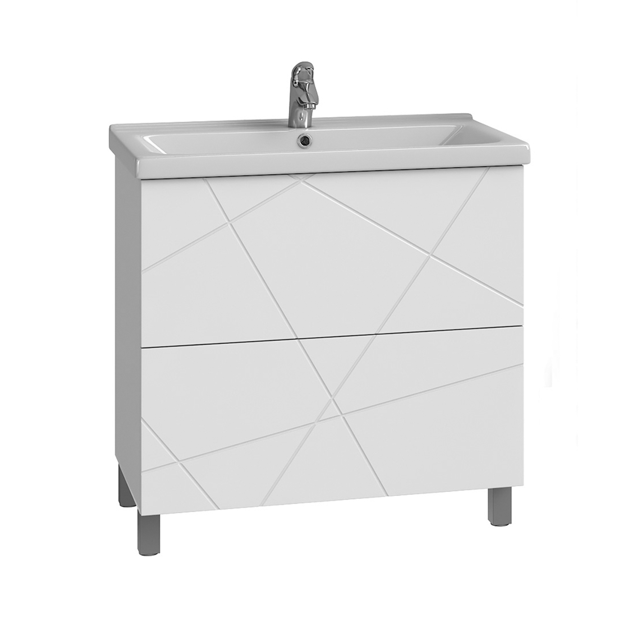 Тумба под раковину VIGO Geometry 80 напольная белый (025)