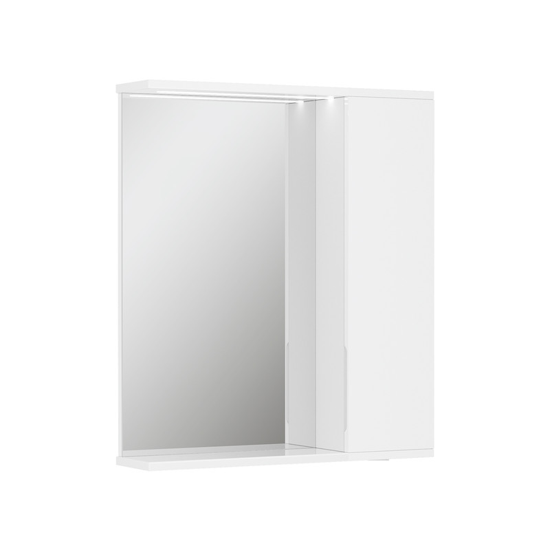 Зеркало-шкаф Lake 60, с LED подсветкой, правый, белый, VOLNA