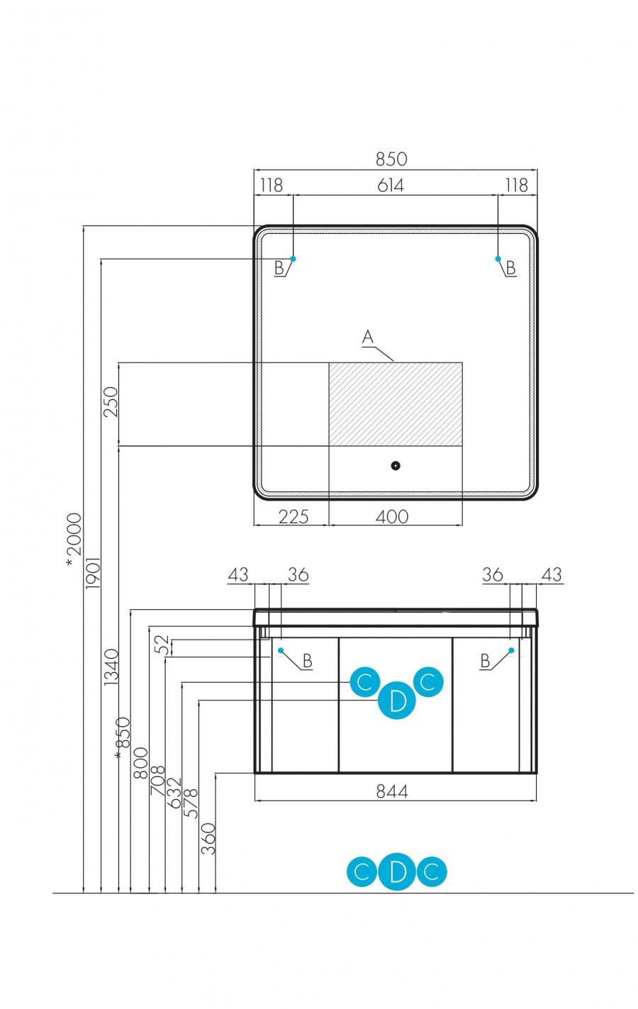 Зеркало ШЕРИЛЛ 85