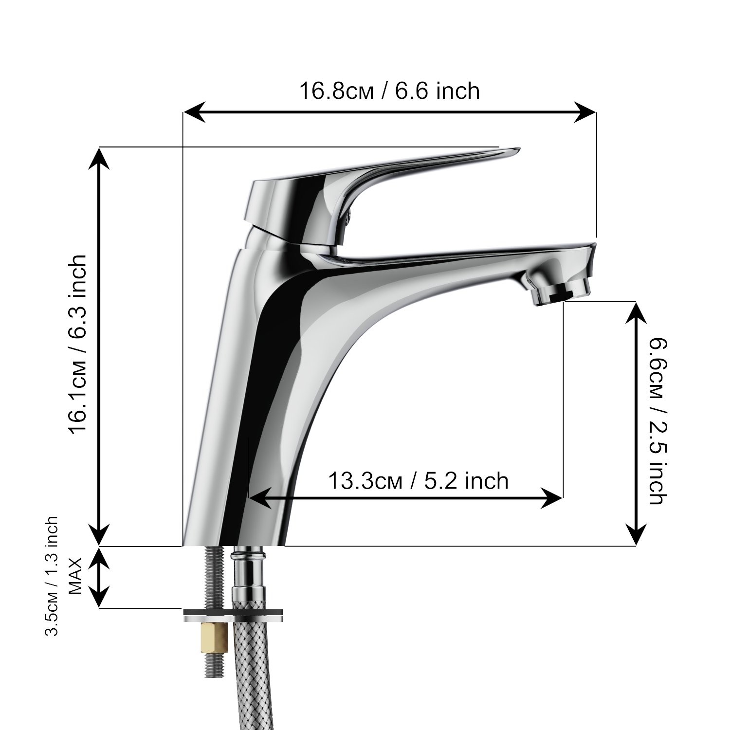 Смеситель для раковины TOKITO TAKASE хром (TOK-TAK-1011)