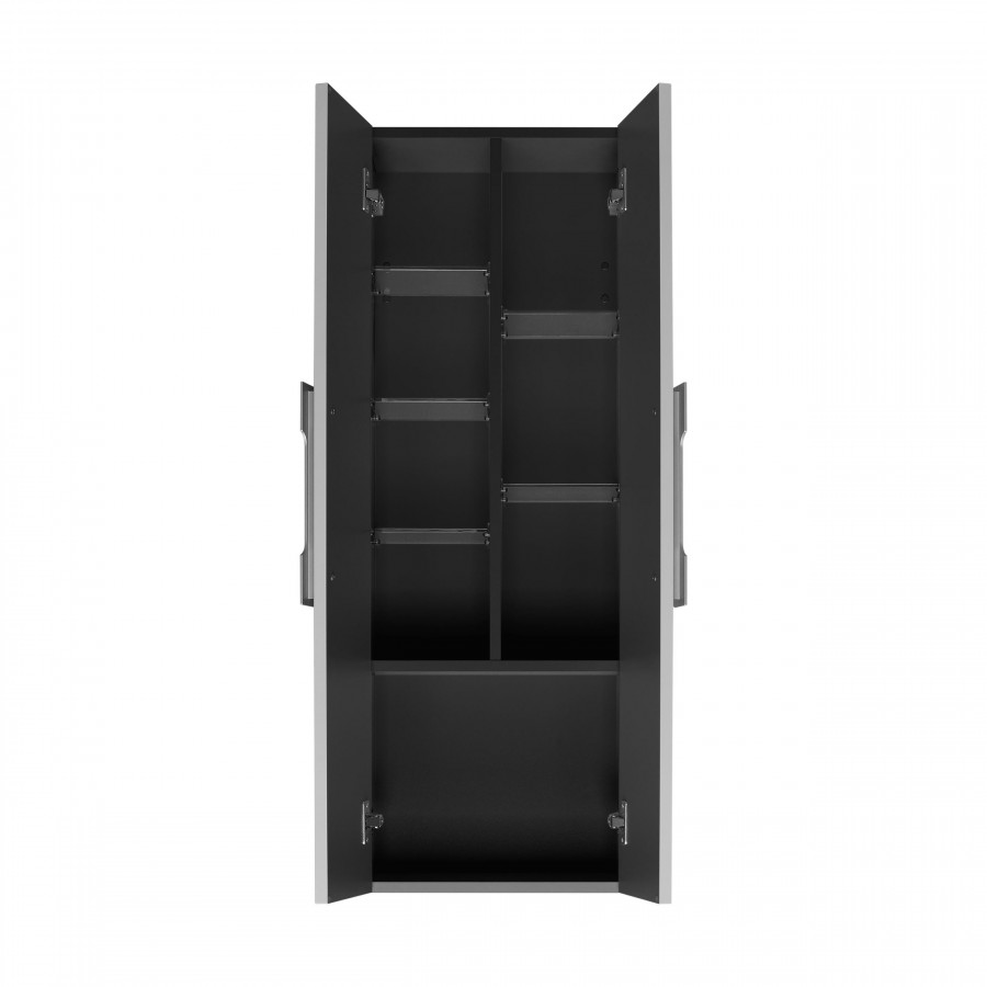 Шкаф-колонна АР-ДЕКО 40,  двустворчатая, подвесная, серый кобальт