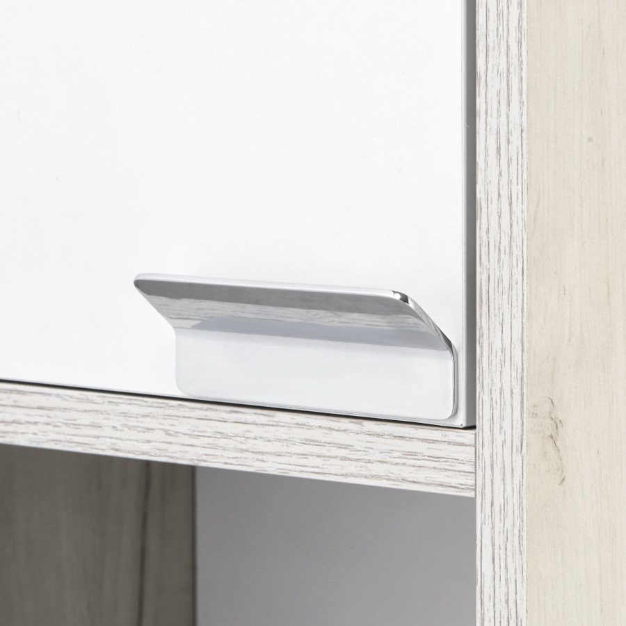 Шкаф ФЛАЙ 35, подвесной, одностворчатый, левый, белый, дуб крафт