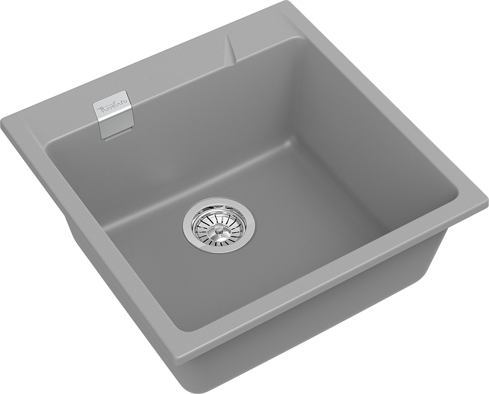 RIVELATO Мойка RAUM 50  1-чаша 500*510мм grigio metallizzato арт.