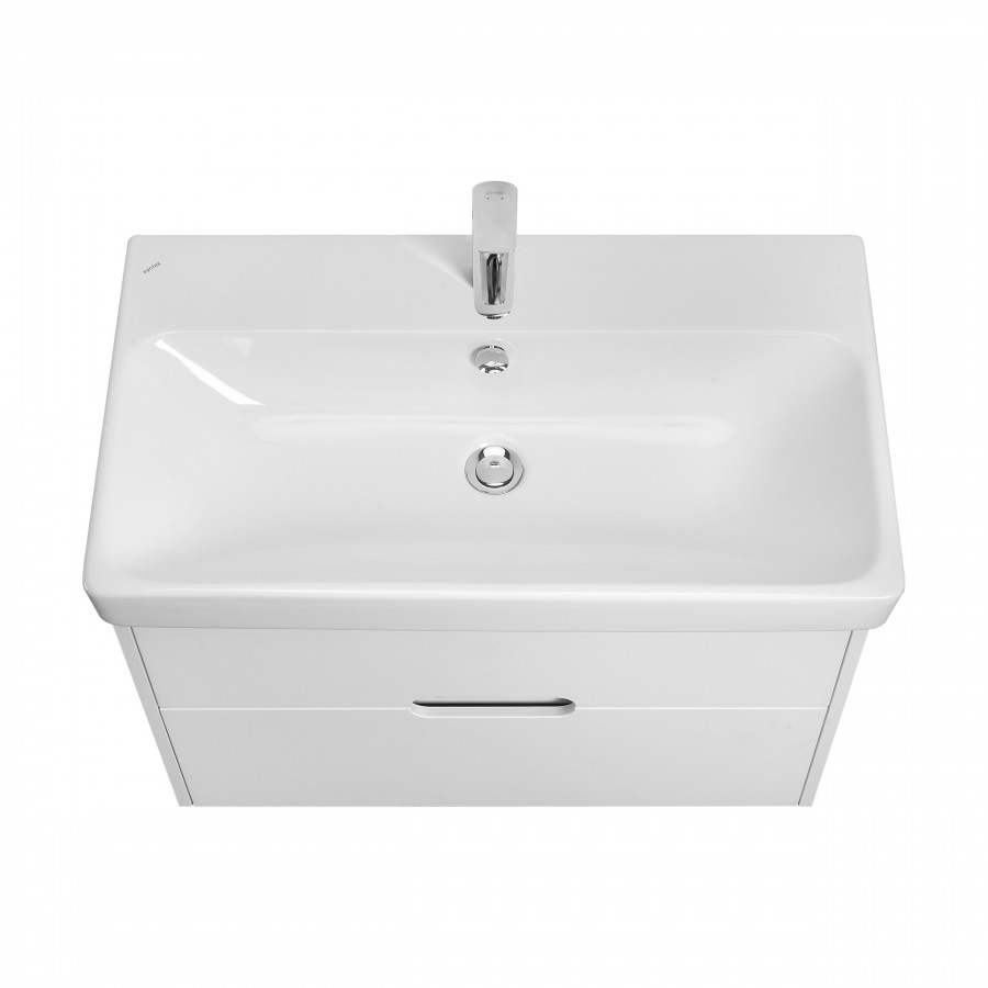 Тумба ОЛИВИЯ 80 подвесная, 2 ящ., белый матовый (под раковину АДРИАНА 80)