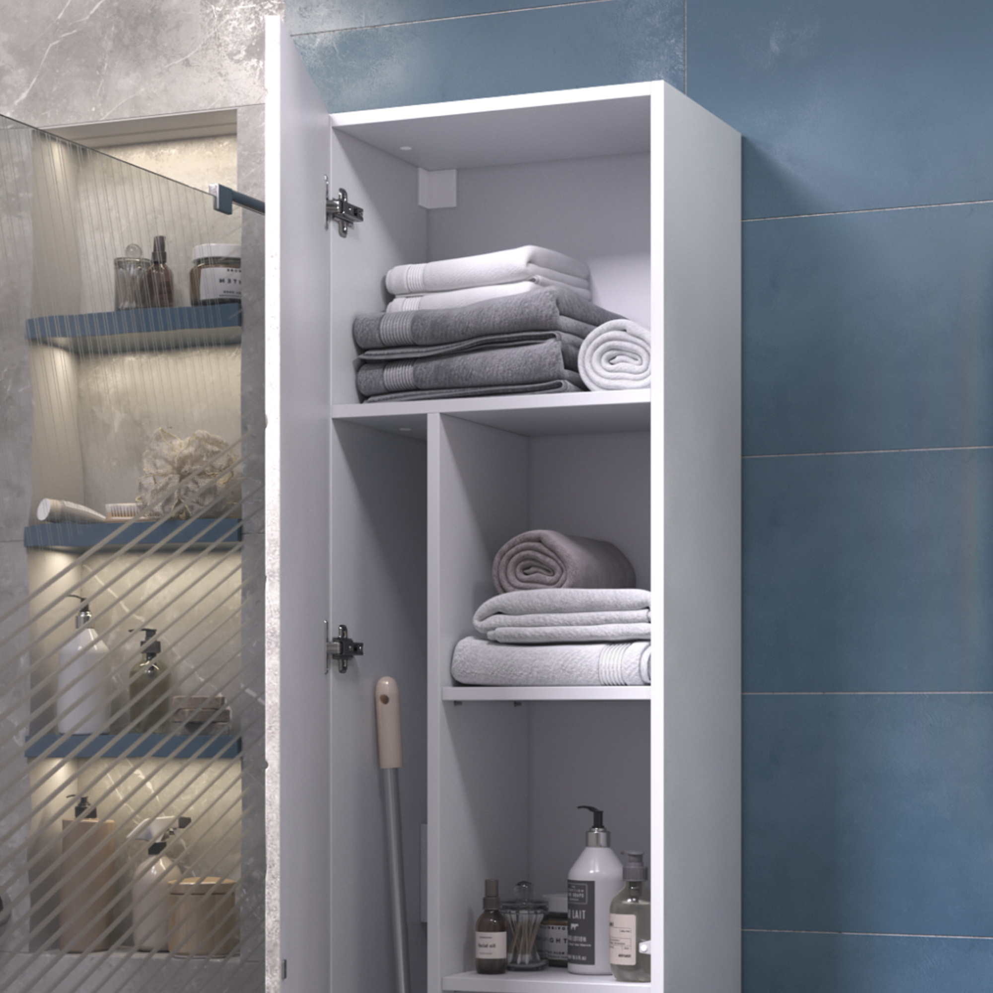 Шкаф-пенал VIGO Geometry 45 напольный бетон (243 бетон)