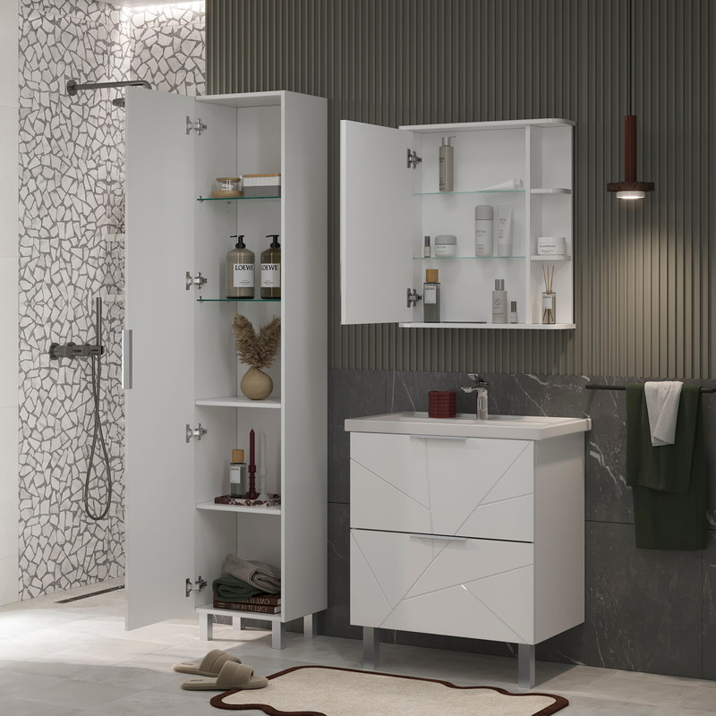 Пенал Твинг/Twing 40, напольный, белый, VOLNA