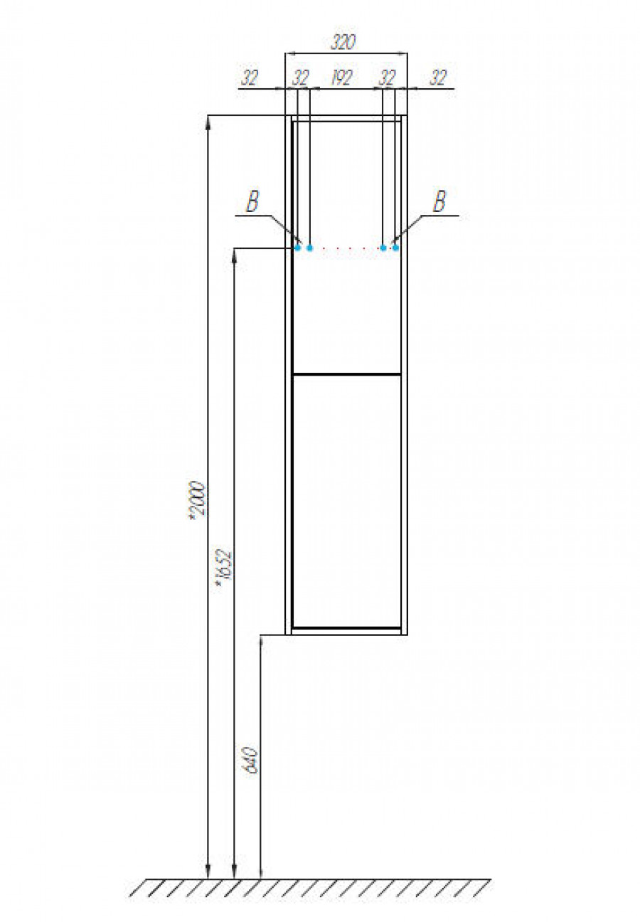 Шкаф-колонна РИВЬЕРА 30, подвесная, белая
