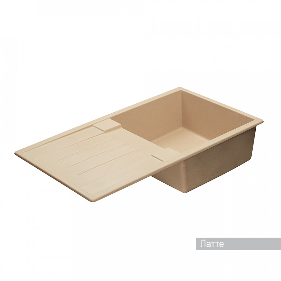 Мойка для кухни  Верона 855x500x210 мм, прямоуг. с крылом, латте